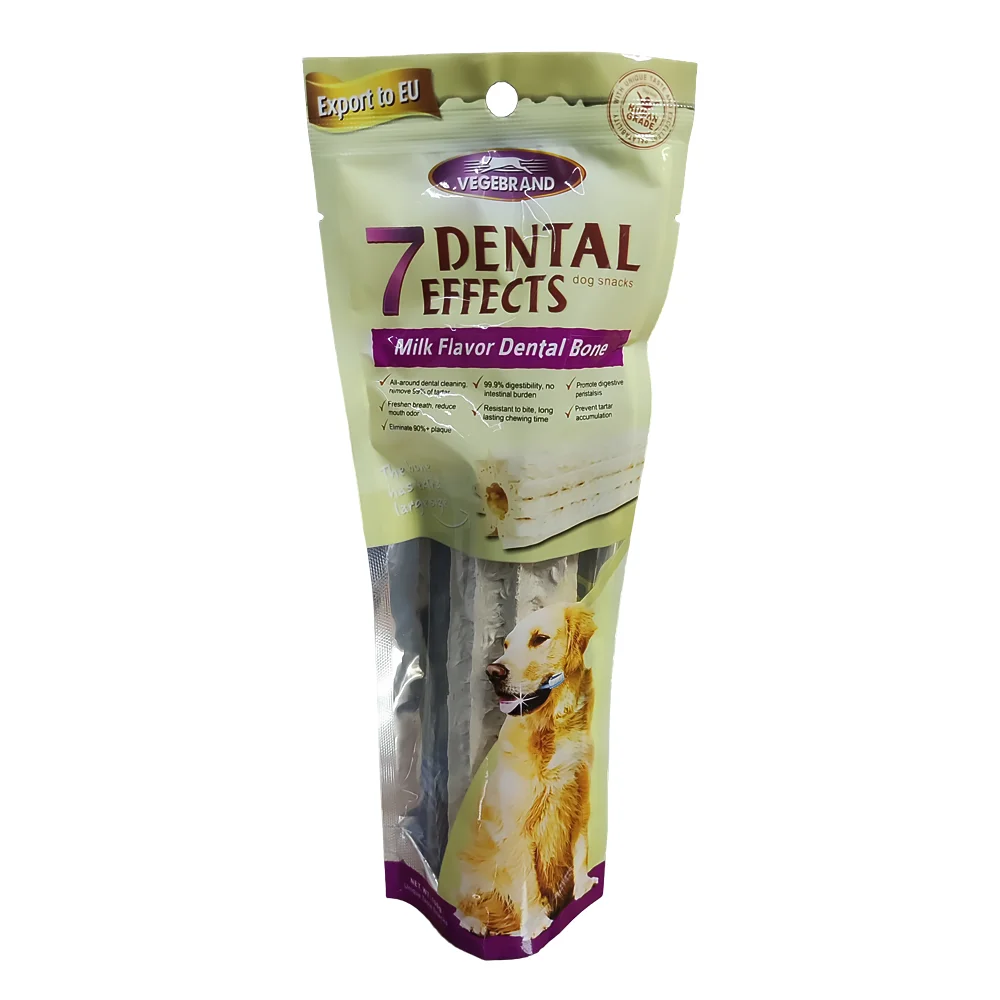 تشویقی دنتال سگ طعم شیر ( VEGEBRAND 7 Dental ) 70 گرم (سایز بزرگ)