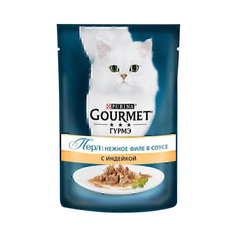 پوچ گربه گورمت با طعم بوقلمون Gourmet Perle Turkey وزن 85 گرم