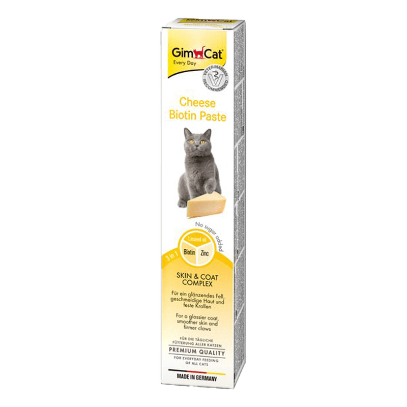 خمیر بیوتین گربه جیم کت با طعم پنیر GimCat Cheese Biotin Paste وزن 50 گرم