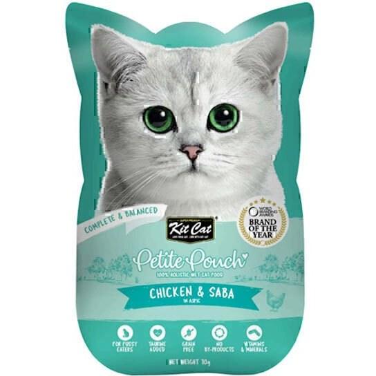 پوچ گربه برند کیت کت طعم مرغ و ماهی صبا وزن 70 گرم